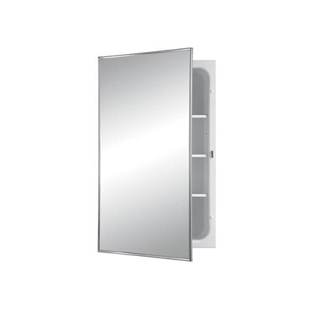 JENSEN Jensen 468BC 16 x 26 in. Medicine Cabinet with Adjustable Polished Stainless Steel 468BC